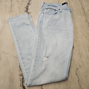 Hollister Athletic Skinny Jeans Men’s Size 32 X 34 Light Wash Distressed Flex